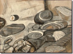 ABisset Still Life with Stones (gouache)